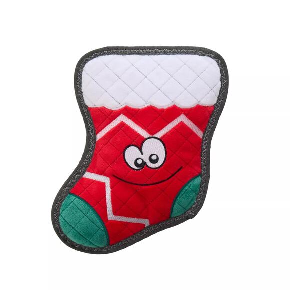 Joyhound Rip Roarin Tough Super Squeaker Red Stocking Christmas‎ Dog Toy Plush - Picture 1 of 3
